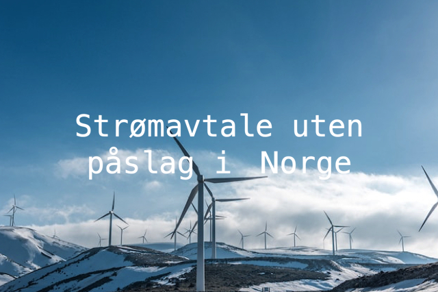 Strømavtale uten påslag i Norge