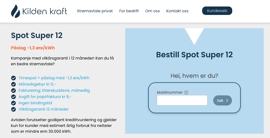 Kilden Kraft med kampanje på strøm